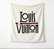 LV Art Deco Logo Blanket Modern LV Typography Blanket 093